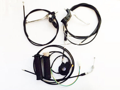 Twist Throttle Grips Switch Brake Cable Clutch Lever 80cc 100cc Motorized Bike