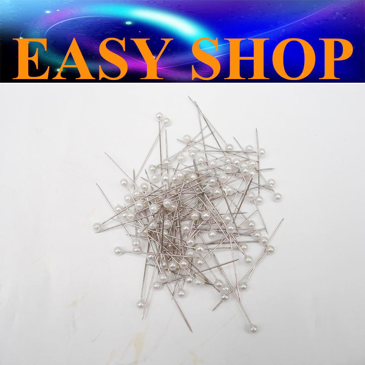 100 Pcs Round Pearl Bridal Pin Wedding Hair Party DIY Craft Corsage Bouquet