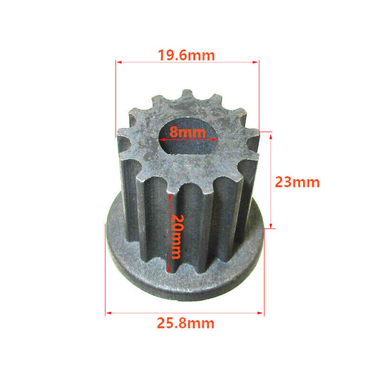 13T 8mm Front Gear Pinion Sprocket Belt Pulley For Electric Motor Scooter