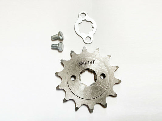 520 14T 20mm Front Sprocket Cog Chain PIT PROTrail Dirt Quad Bike ATV Buggy Kart