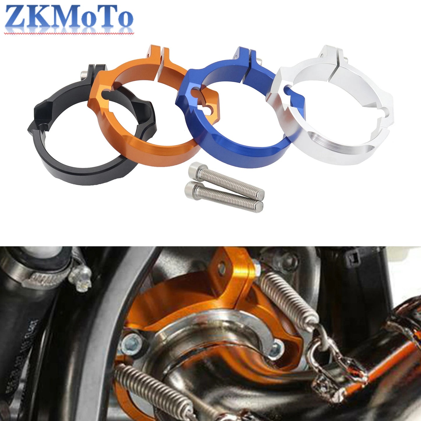 Exhaust Muffler Pipe Clamp Flanges For KTM 250 300 EXC XC XCW XC-W Six Days XC-W