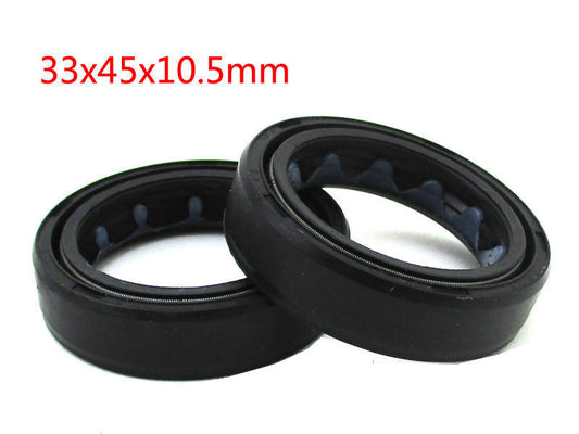 Fork Oil Seals 33mm x 45mm x 10.5mm Yamaha XV250 Virago Route 66 YP250 Majesty