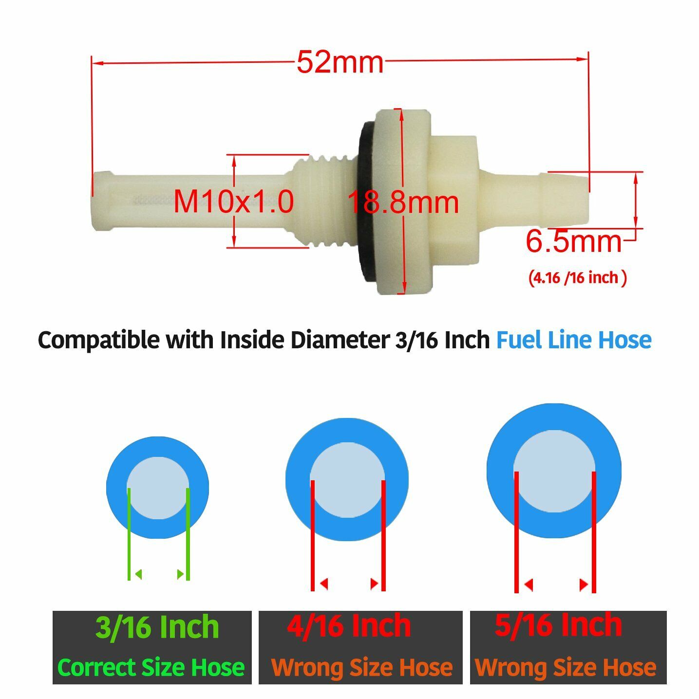 5X FUEL GAS TANK JOINT FILTER HONDA GX120 GX140 GX160 GX240 GX270 GX340 GX390