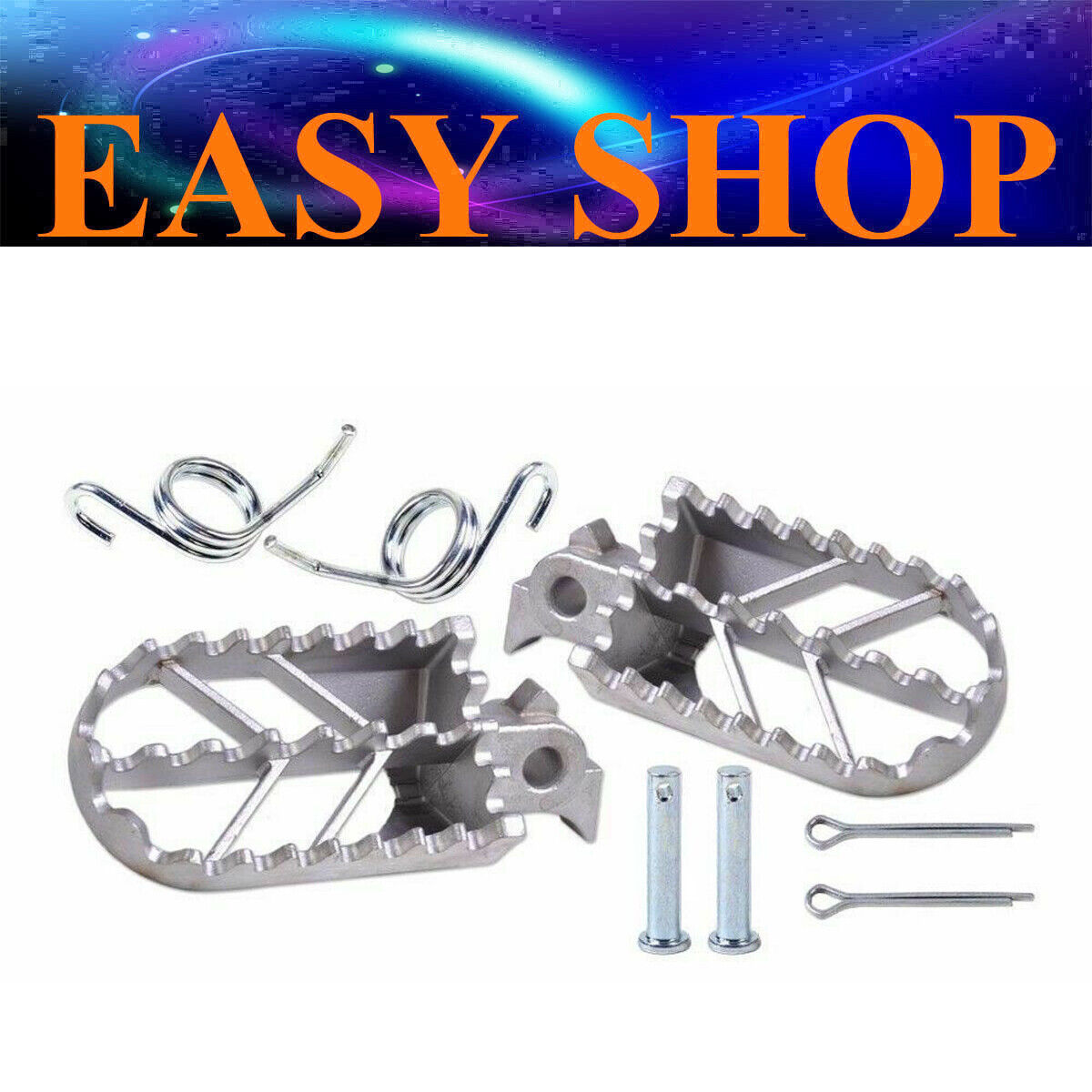 Stainless Steel Foot pegs Honda XR CRF 50cc 70 Yamaha PW 50 80 Kawasaki KLX 110