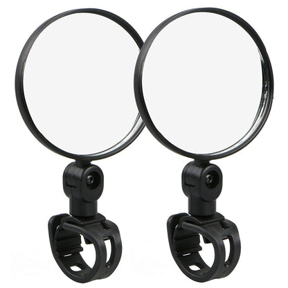 2x 8cm Bicycle Rear View Bike Handlebar Flexible Cycling Mirror Rearview Mirror