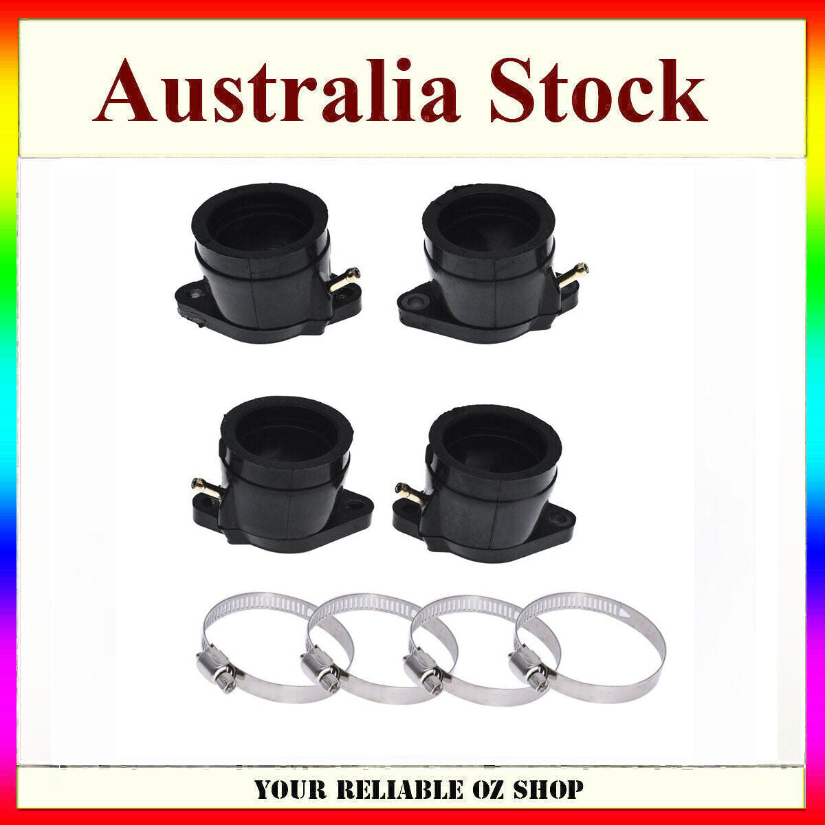 4Pc Carburetor Carby Intake Manifold Boots For Yamaha YZF600R Thundercat FZR600R