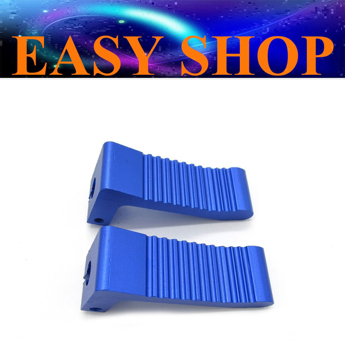12MM CNC Blue FOOT PEGS FOOTPEG REST 49cc 50cc 2 Stroke Minimoto Kids Thumpstar