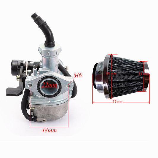 PZ22mm Lever Choke Carby Air Filter 50cc 90cc 110cc 125/150cc Quad Dirt Bike ATV