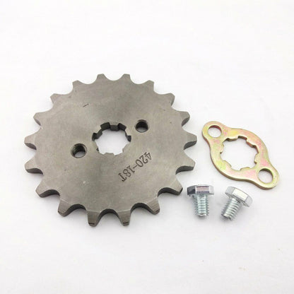 17mm 420 18 Teeth FRONT CHAIN SPROCKET 110cc 125cc 150cc 200cc TDR Foxico Atomic