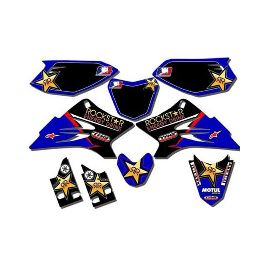 TTR50 Blue Rockstar Sticker Decals Kit For Yamaha TTR 50cc Dirt PIT PRO BIKE