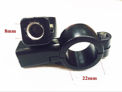 Pair 8mm Alloy Handle Bar Mirror Mount Clamp DIRT PIT PRO ATV Trail Bike