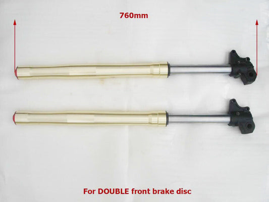 760mm 15mm 45mm 48mm Double Disc Upside Down Front Fork Suspension Motorcycle