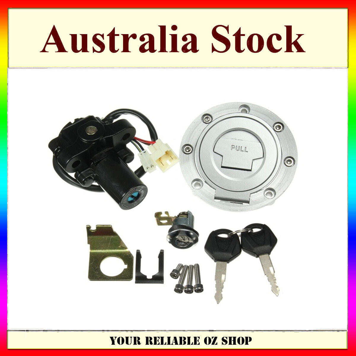 Ignition Switch Lock Fuel Gas Cap Key Set For Yamaha YZF R1 R6 R6S FZ6 FJR1300