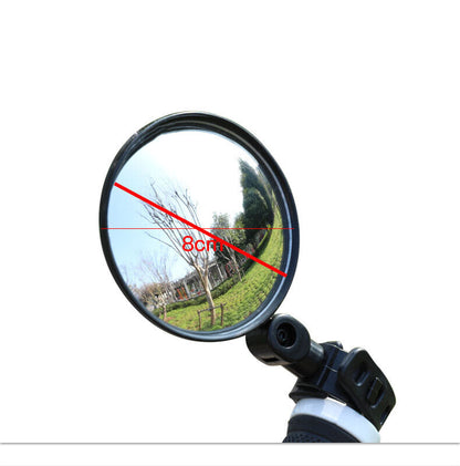 2x 8cm Bicycle Rear View Bike Handlebar Flexible Cycling Mirror Rearview Mirror