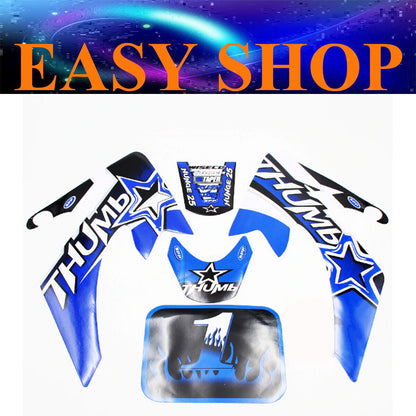 Blue Sticker Decal Kit Fairing 50cc 70cc 90cc 125cc Bike Dirt Pit Pro Trail CRF