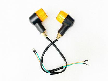 2X 12V Universal 2 Wire Motorcycle Turn Signal Indicators Amber Blinker Light