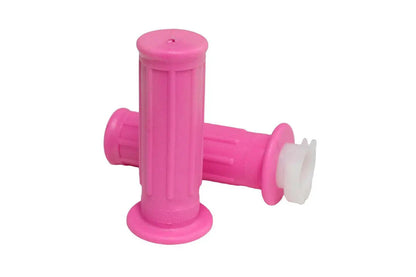 Pink Handle Bar Grips Twist Throttle For Yamaha TTR50 Suzuki JR50