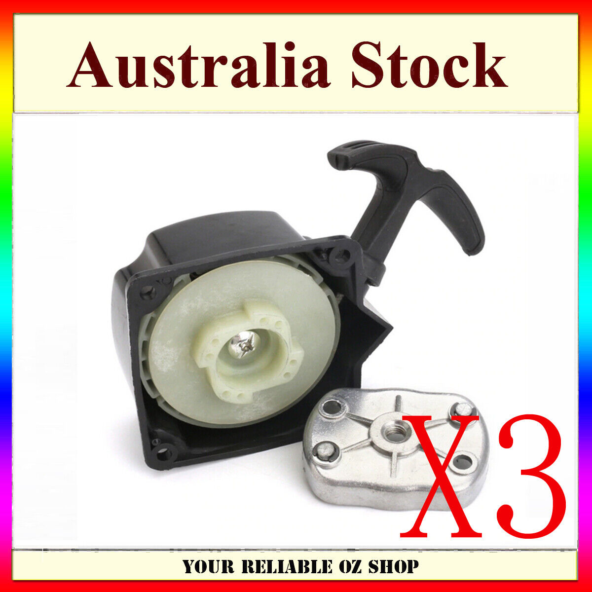 3X Recoil Pull Starter Start 40-5 Engine Brushcutter Whipper Snipper Trimmer