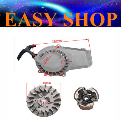 3 Shoe Clutch Flywheel Alloy Pull Start Starter 47cc 49cc Thumpstar Scooter BIKE