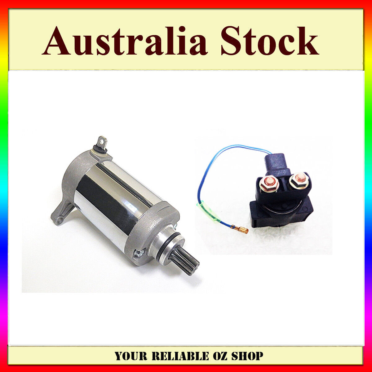 starter motor + Solenoid Relay Yamaha Virago XV125 XV250 XVS250 ROUTE66 VSTAR