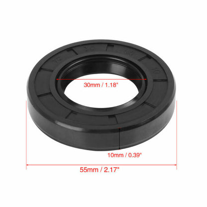 2 pcs 30mm x 55mm x 10mm Rubber Double Lip TC Oil Shaft Seal Yamaha Honda Suzuki