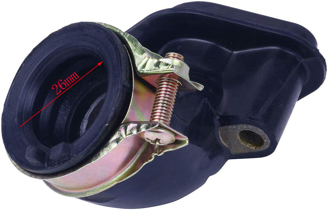 Single Vacuum Port Carby Intake Manifold Inlet Pipe GY6 49cc 50cc 139QMB 139QMA