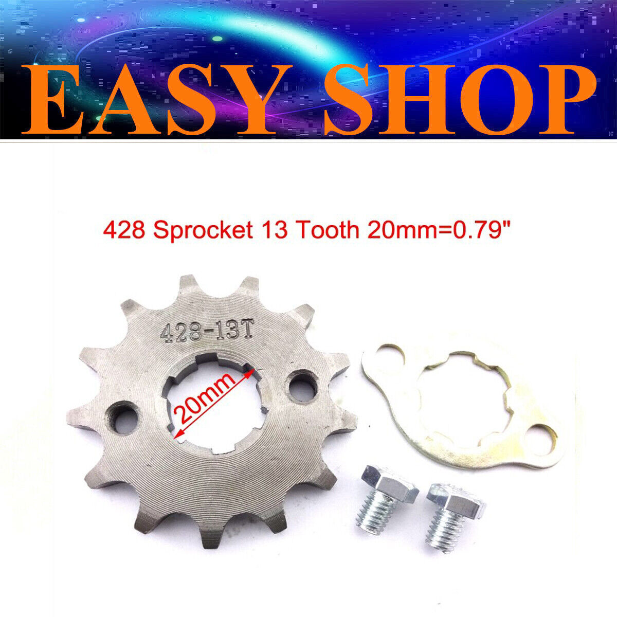 FRONT CHAIN SPROCKET 428 13 Tooth 20mm For 125cc 150cc 200cc 250cc ATV QUAD BIKE