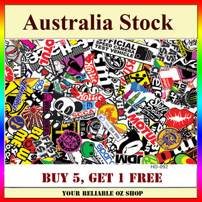Decal Sticker Bomb Sheet A4 HOON JDM Car Wrap Skateboard Scooter Bike Wall Vinyl