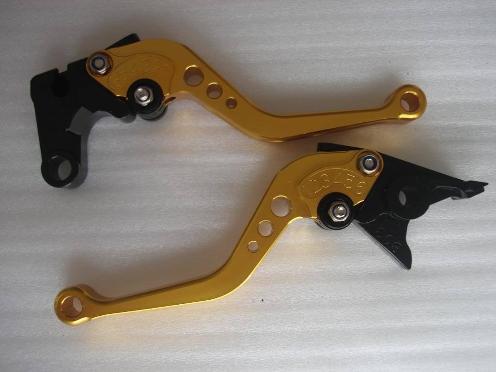 RED GOLD CNC YAMAHA BRAKE CLUTCH LEVER YZF R1 DIRT MOTORCYCLE BIKE Pro PIT