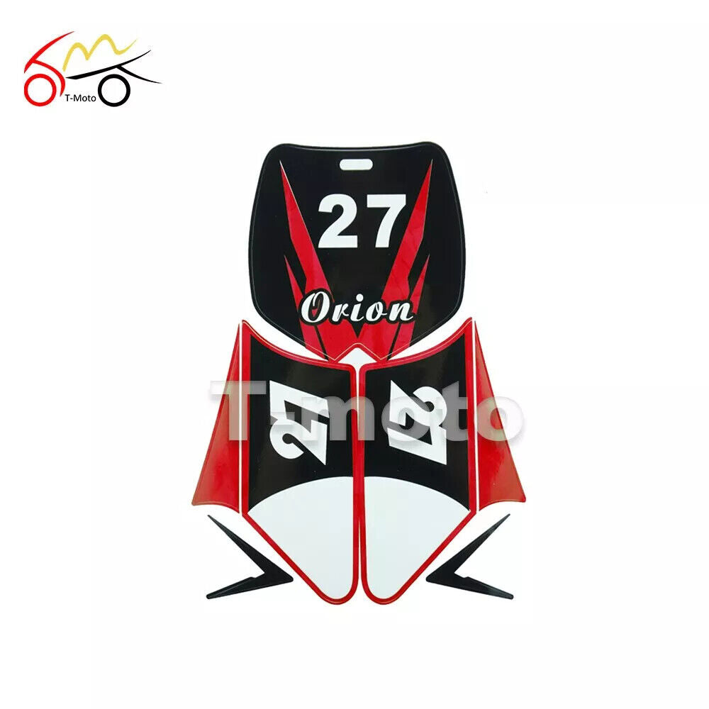 Red Sticker Decal kit 43cc 47cc 49cc Dirt Pit Pro Mini Kids Bike Pocket Rocket
