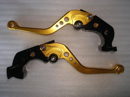 RED GOLD CNC KAWASAKI BRAKE CLUTCH LEVER ZX1400 ZX14R ZZR1400 GTR BIKE CONCOURS