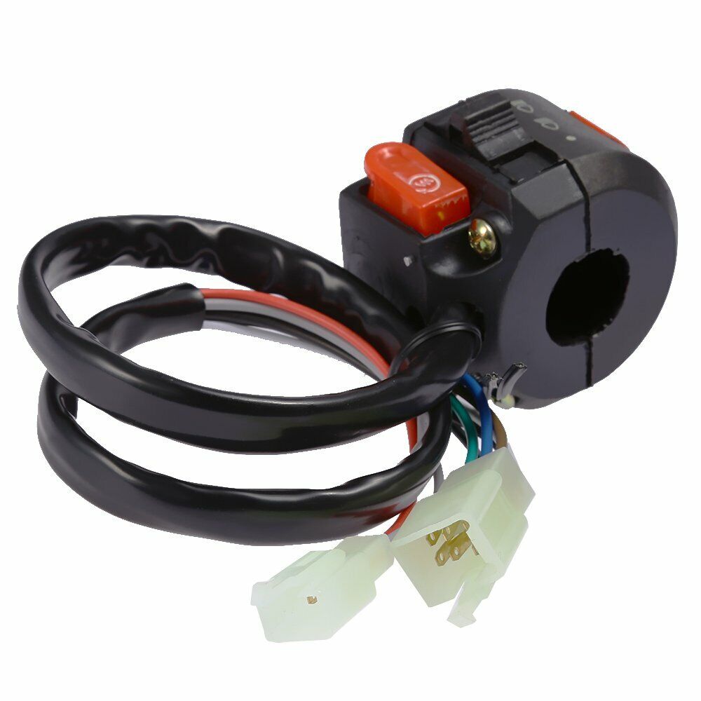 8 Wire START KILL LIGHT SWITCH BUTTON 50/70/90/107/110/125cc ATV QUAD BUGGY BIKE