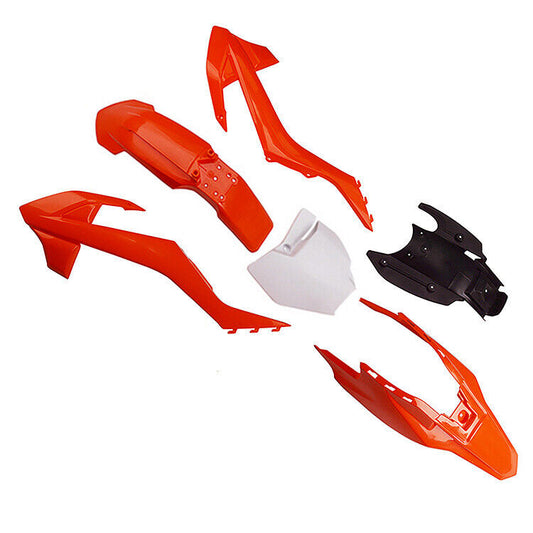 6 Pcs Orange Plastic Fender Fairing Cover Guards Body Kit For KTM65 SX65 Bike