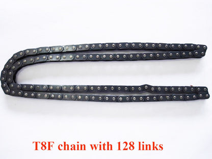 6T Gear Box 54 Tooth Sprocket 128 Links T8F CHAIN 43cc 47cc 49cc TDR Foxico DHZ