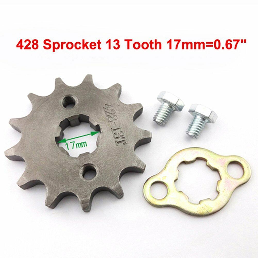 FRONT CHAIN SPROCKET 17mm 428 13T Tooth 125cc 150cc 250cc Roketa Orion Zongshen