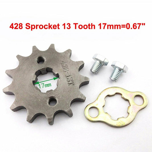 FRONT CHAIN SPROCKET 17mm 428 13T Tooth 125cc 150cc 250cc Roketa Orion Zongshen