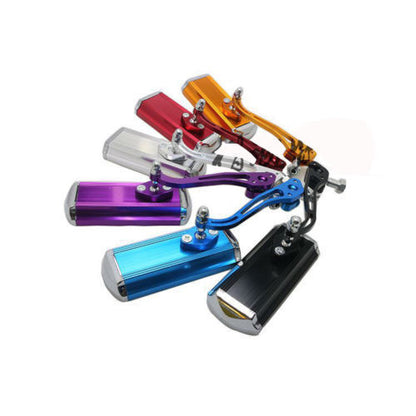 RED Alloy Handle Bar Mirrors Dirt Bike ATV Quad Pit Buggy Trail Pro Rec Reg 22mm