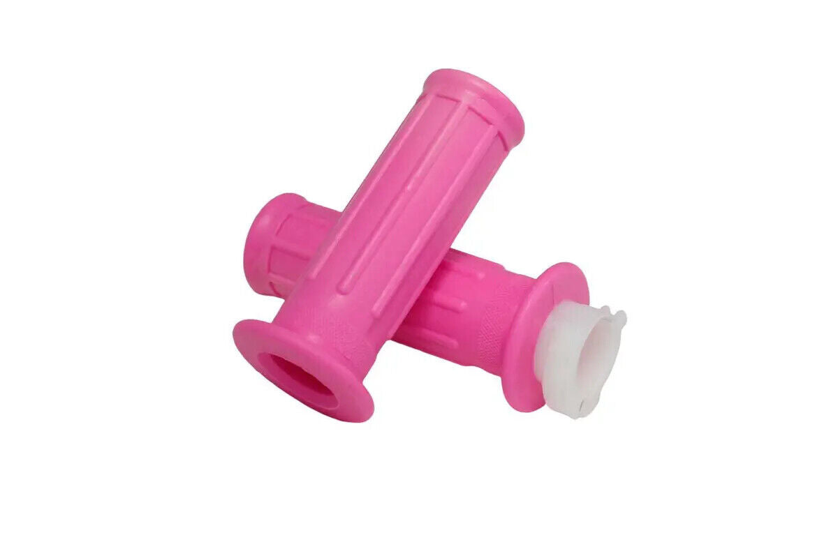 Pink Handle Bar Grips Twist Throttle For Yamaha TTR50 Suzuki JR50