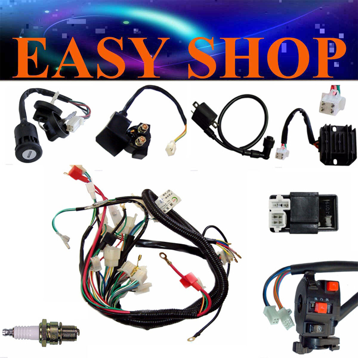 Start Switch Key Solenoid Coil Regulator CDI 150cc 250cc 300cc Atomik Foxico DHZ