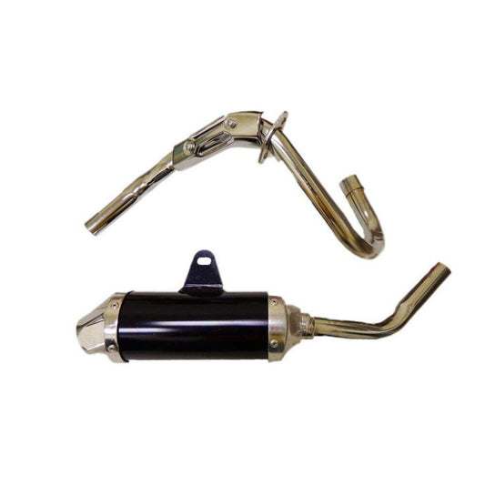 D Section Style Exhaust Pipe Muffler For HONDA XR50 CRF50 BBR XR 50 125CC Black