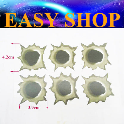 Funny Bullet holes Sticker Decal Car Bike Dirt Quad Ute Camper Trailer Window