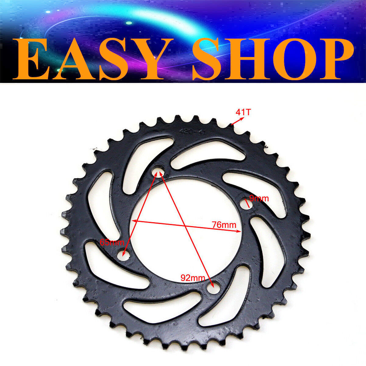 420 41 TOOTH REAR CHAIN SPROCKET 50cc 70cc 90cc 110cc PIT PRO DIRT TRAIL BIKE