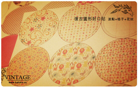165X Vintage Round Stamp Sticker Cards DIY Photo Album Hand Craft  Scrapbooking
