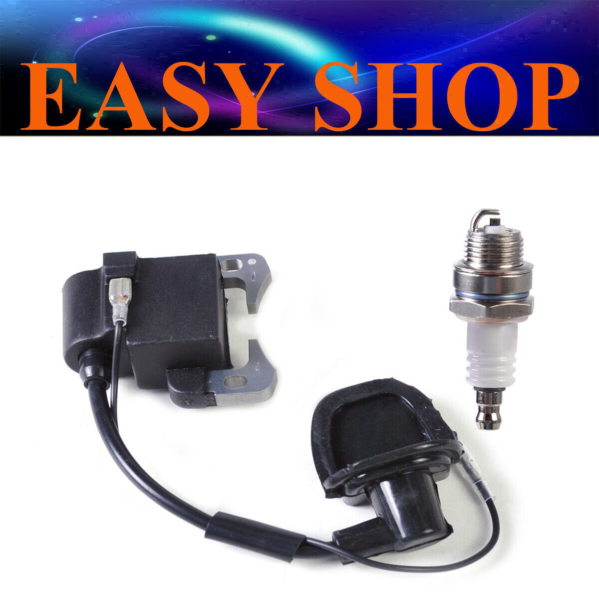 52mm IGNITION COIL + L7T SPARK PLUG For 33cc 47cc 49CC MINI DIRT ATV QUAD BIKE
