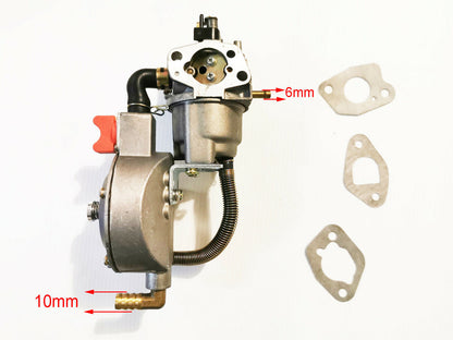 Dual Fuel Carburetor Carb LPG NG Conversion Kit For Honda 168F GX160 Auto choke