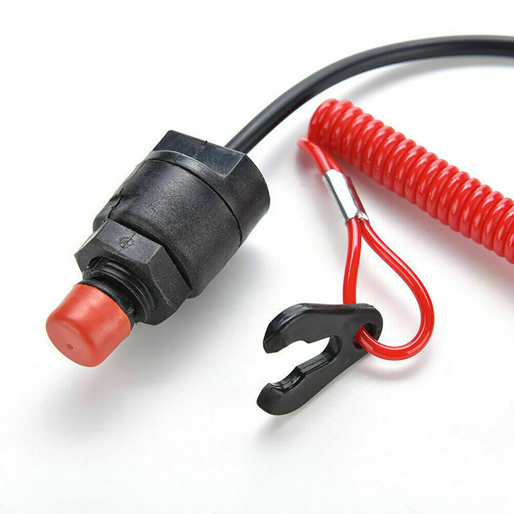 Boat Outboard Marine Engine Motor Kill Stop Switch Cord & Safety Tether Lanyard