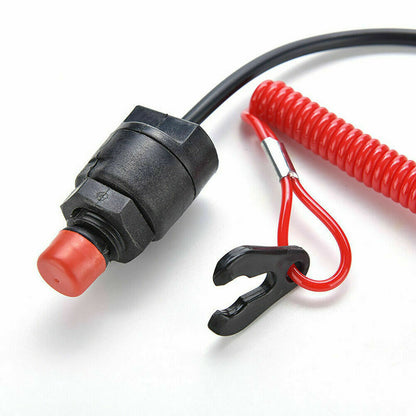 Boat Outboard Marine Engine Motor Kill Stop Switch Cord & Safety Tether Lanyard