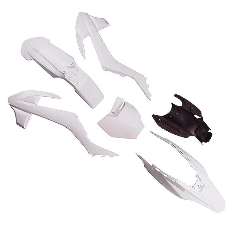 6 Pcs White Plastic Fender Fairing Cover Guards Body Kit For KTM65 SX65 Bike