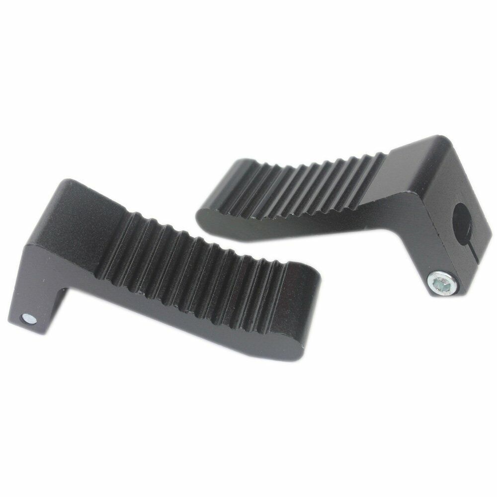 12MM CNC BLACK FOOT PEGS FOOTPEG REST 49cc 50cc 2 Stroke Minimoto Kids Thumpstar