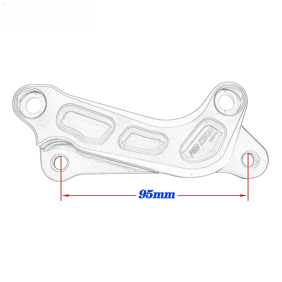 32cm Disc Brake Caliper Mount Adapter Bracket for KTM EXC EXCF 125-500